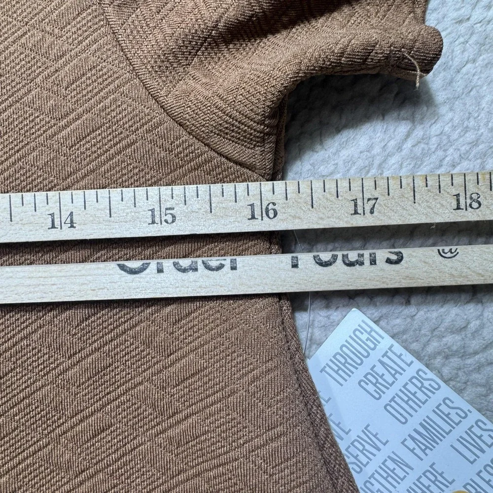 LuLaRoe Carly Dress Womens XS Brown Textured High Low Hem Pocket Stretch NWT - Picture 11 of 12